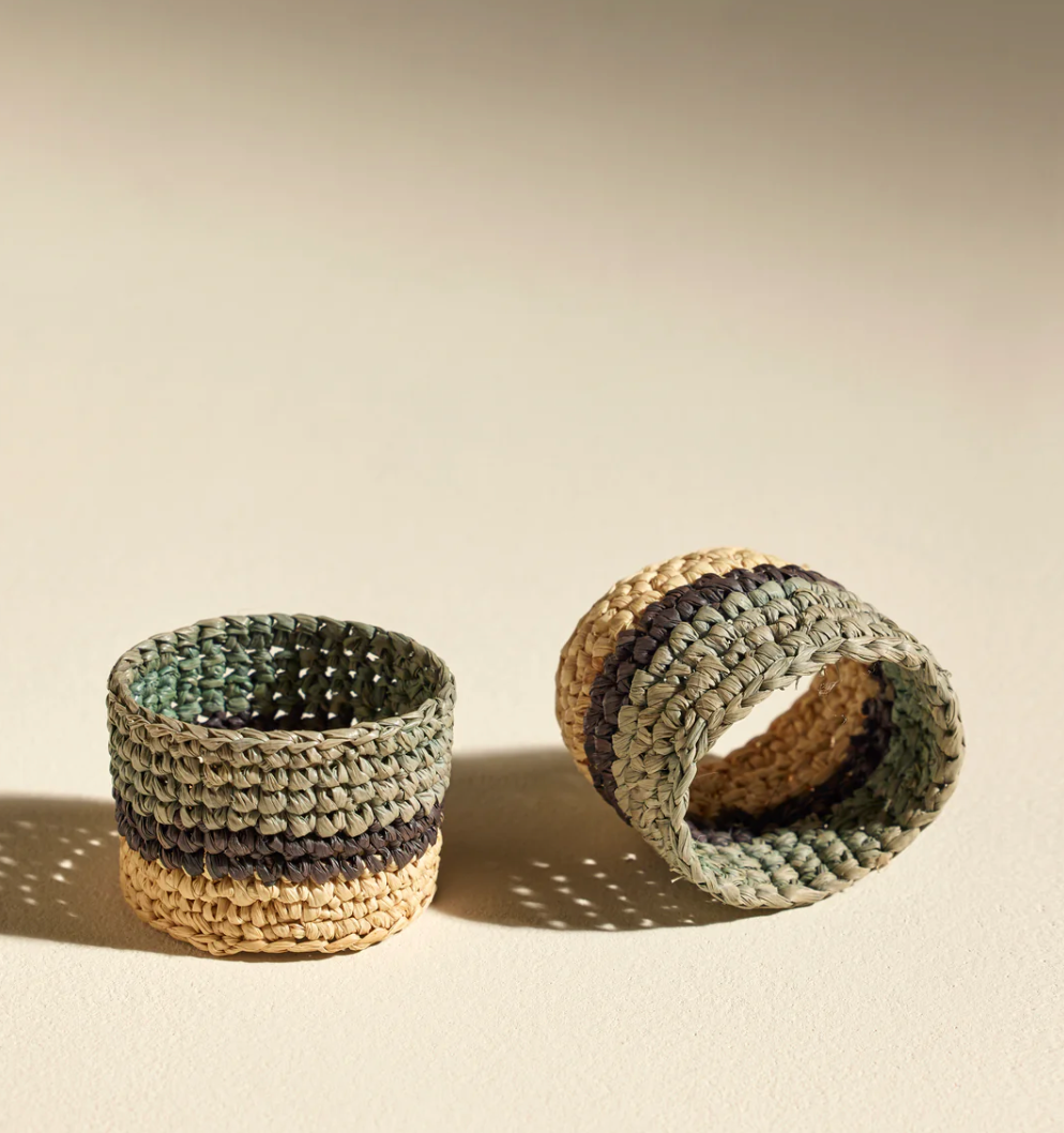 Serviettenringe aus Raphia