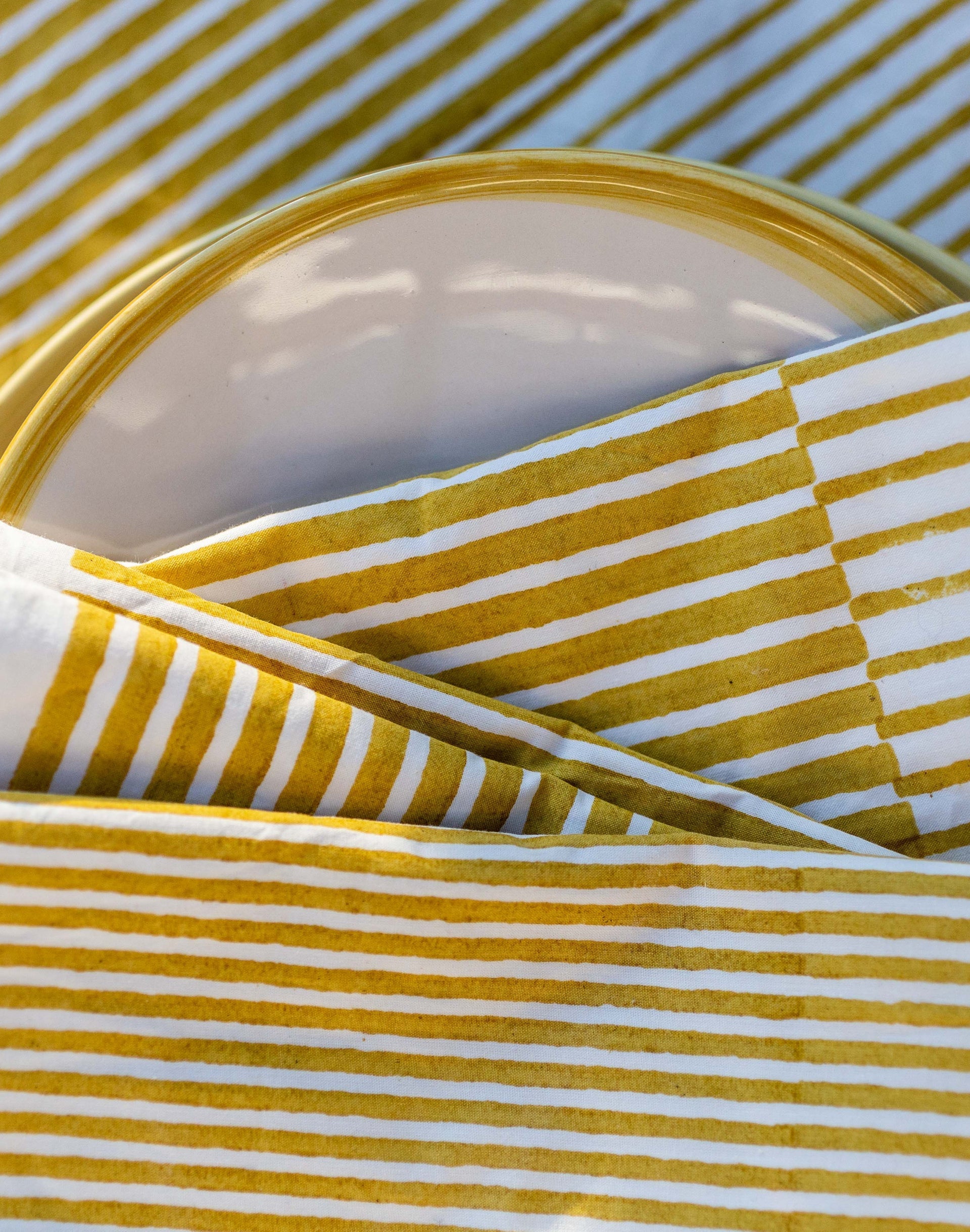 Striped napkins
