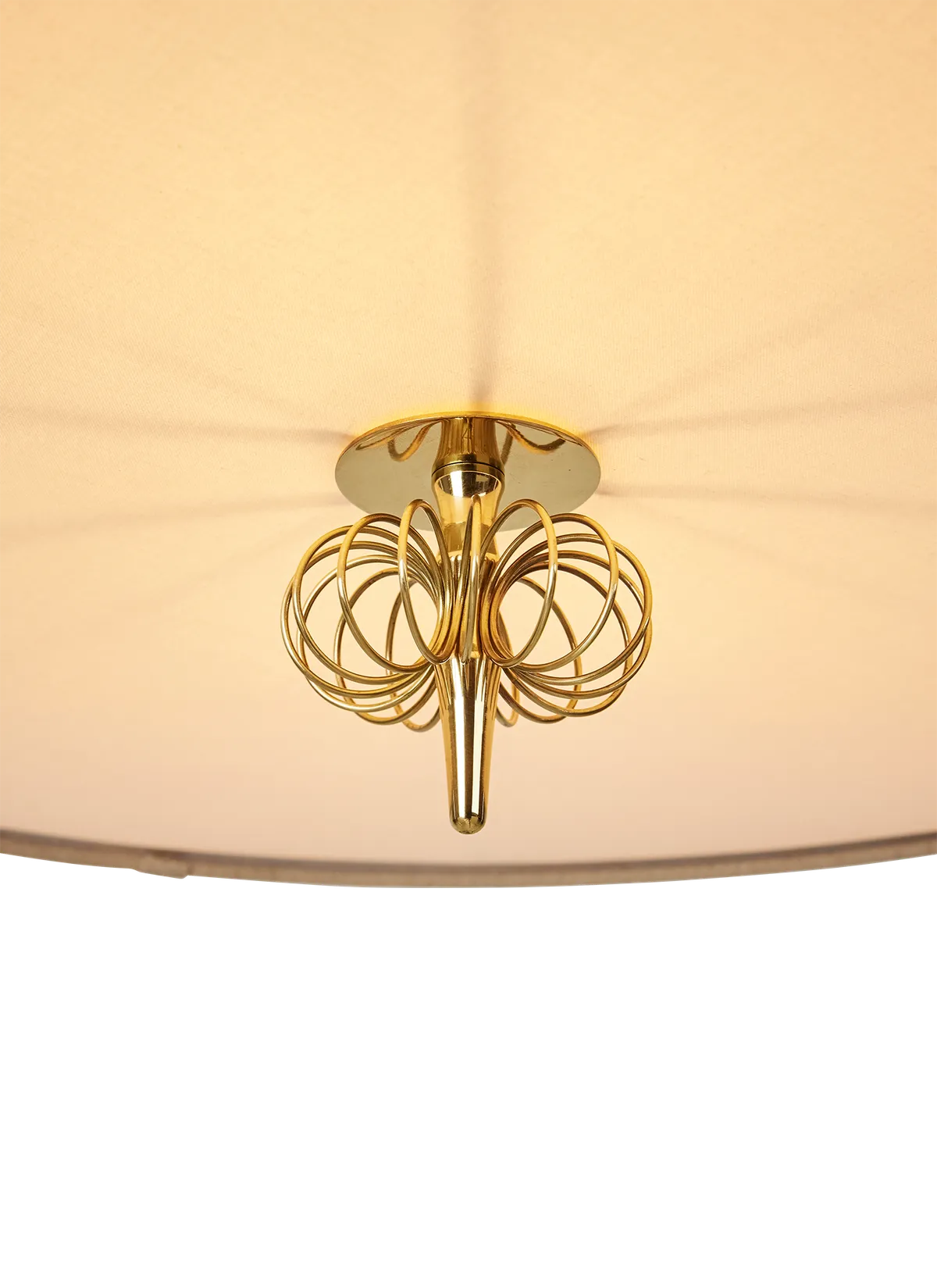 Pendant lamp by Gubi made of linen and brass