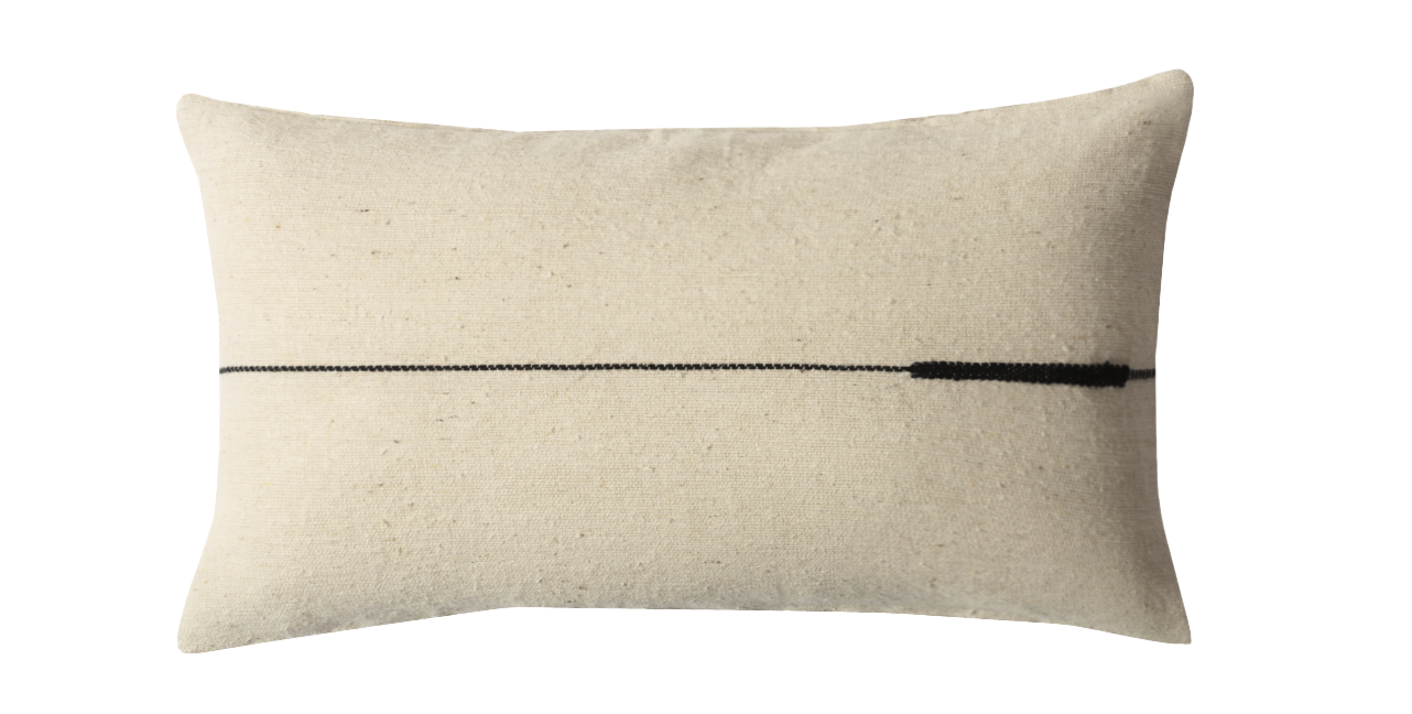 Handgewebtes Kissen "Sema black"