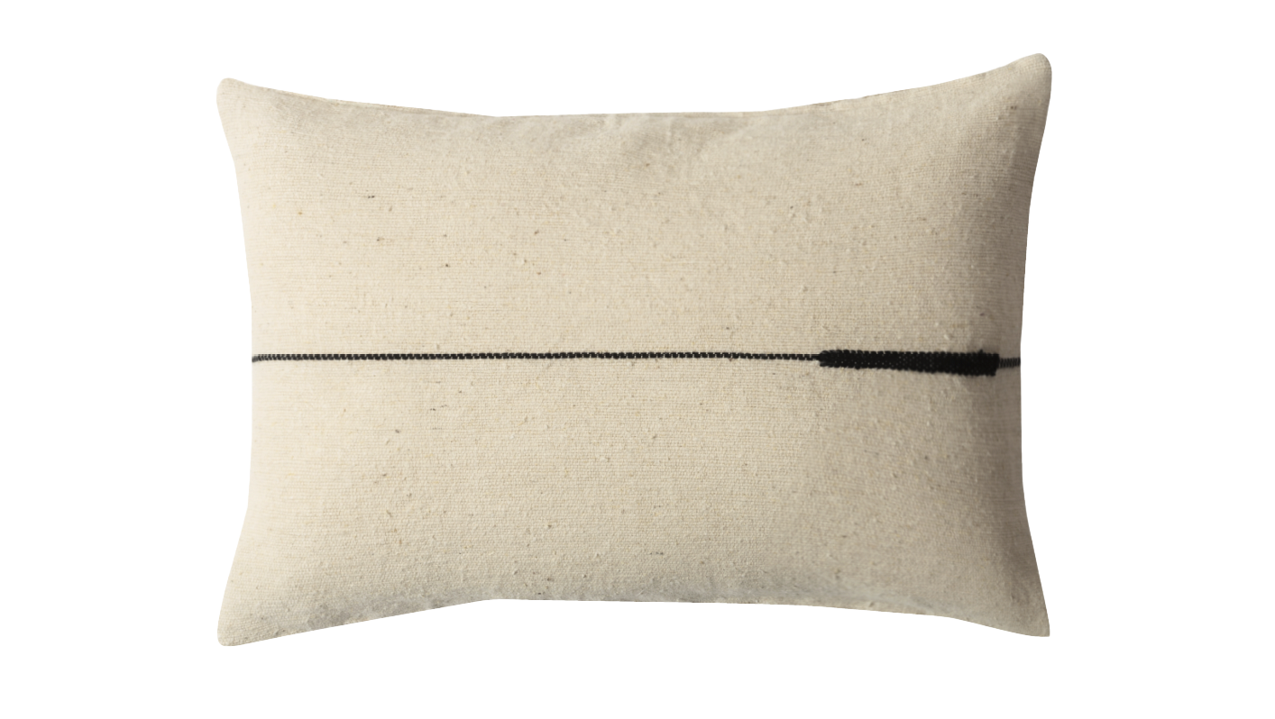 Handgewebtes Kissen "Sema black"