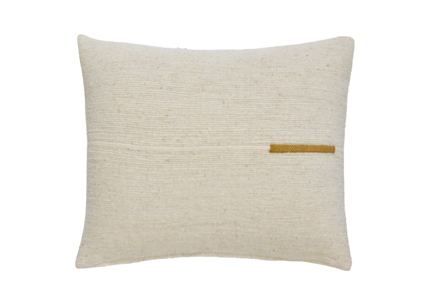 Handgewebtes Kissen "Sema white-ocre"