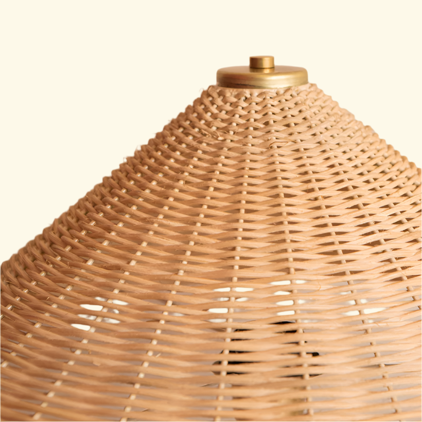 Tischleuchte aus Rattan