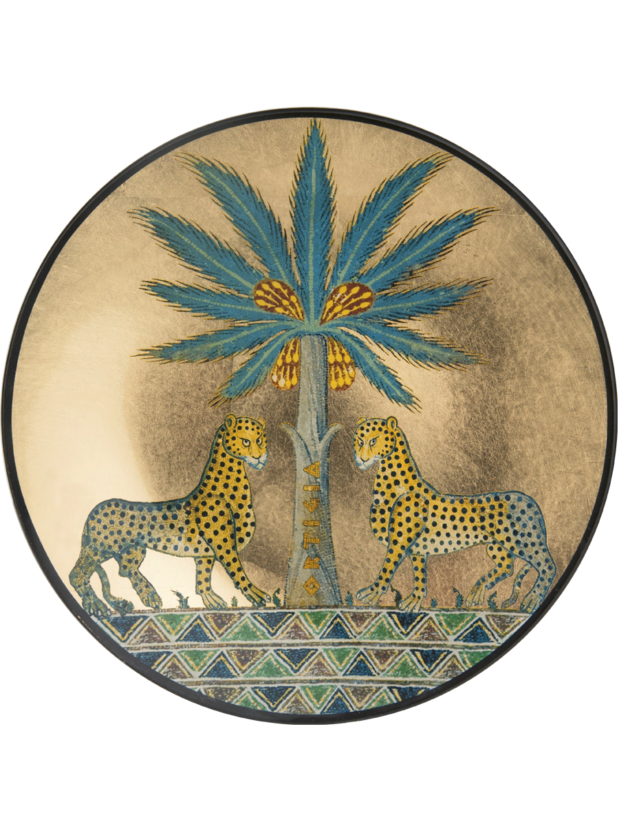 Glasteller mit Palmenmotiv "Zagara" von Ortigia