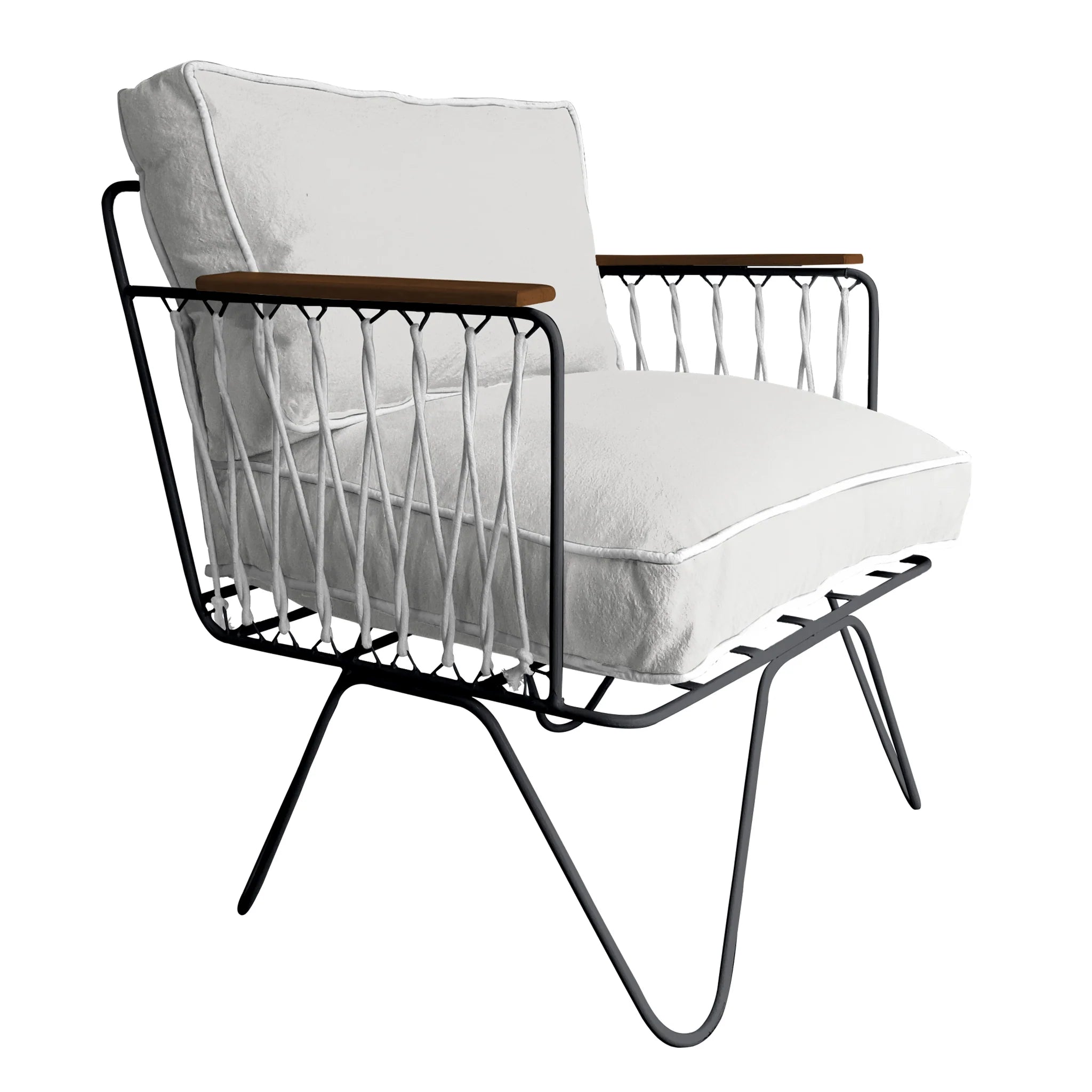 Croisette Chair mit weißem Canvas-Bezug von Honoré Décoration