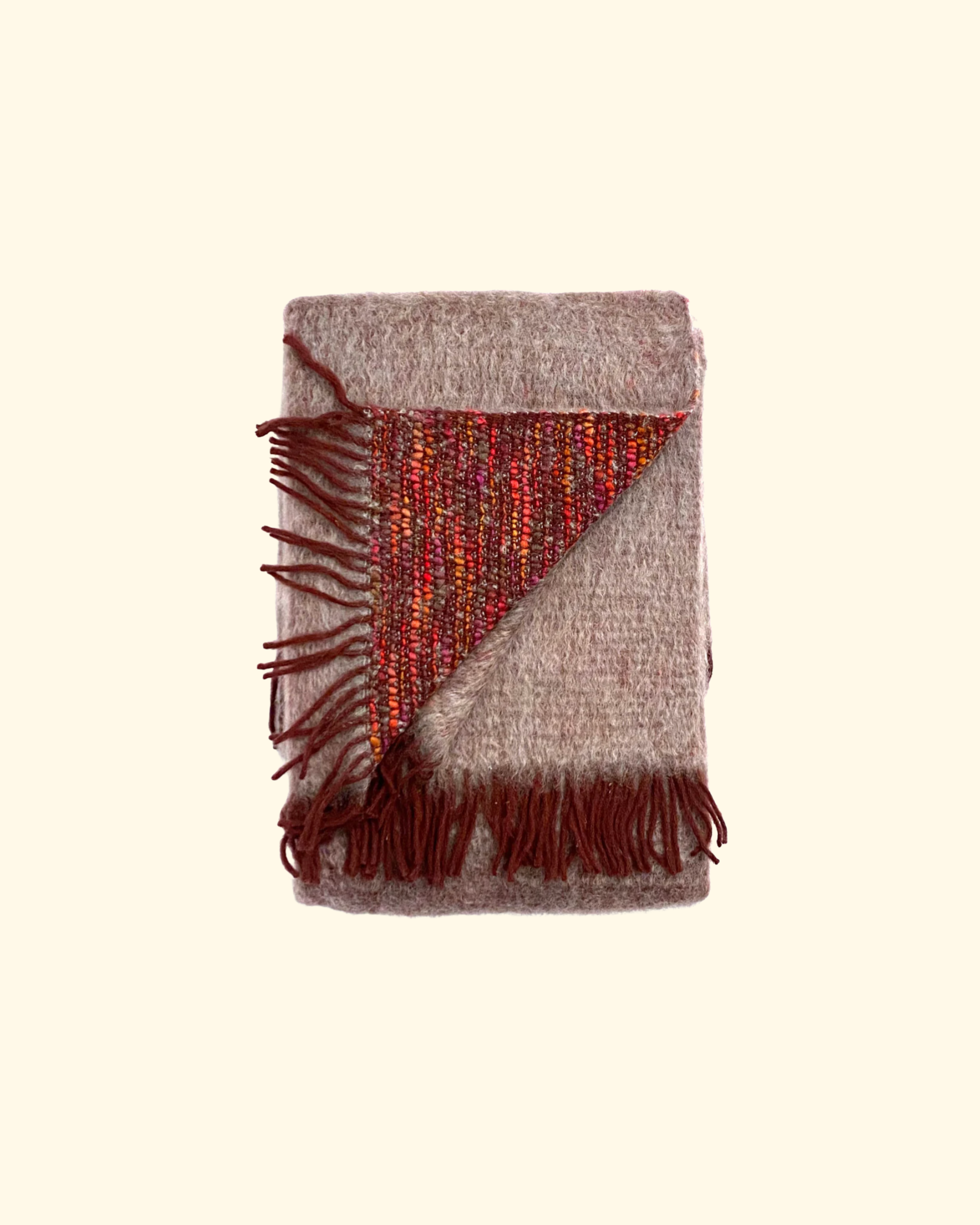 Decke aus Mohairmix lila