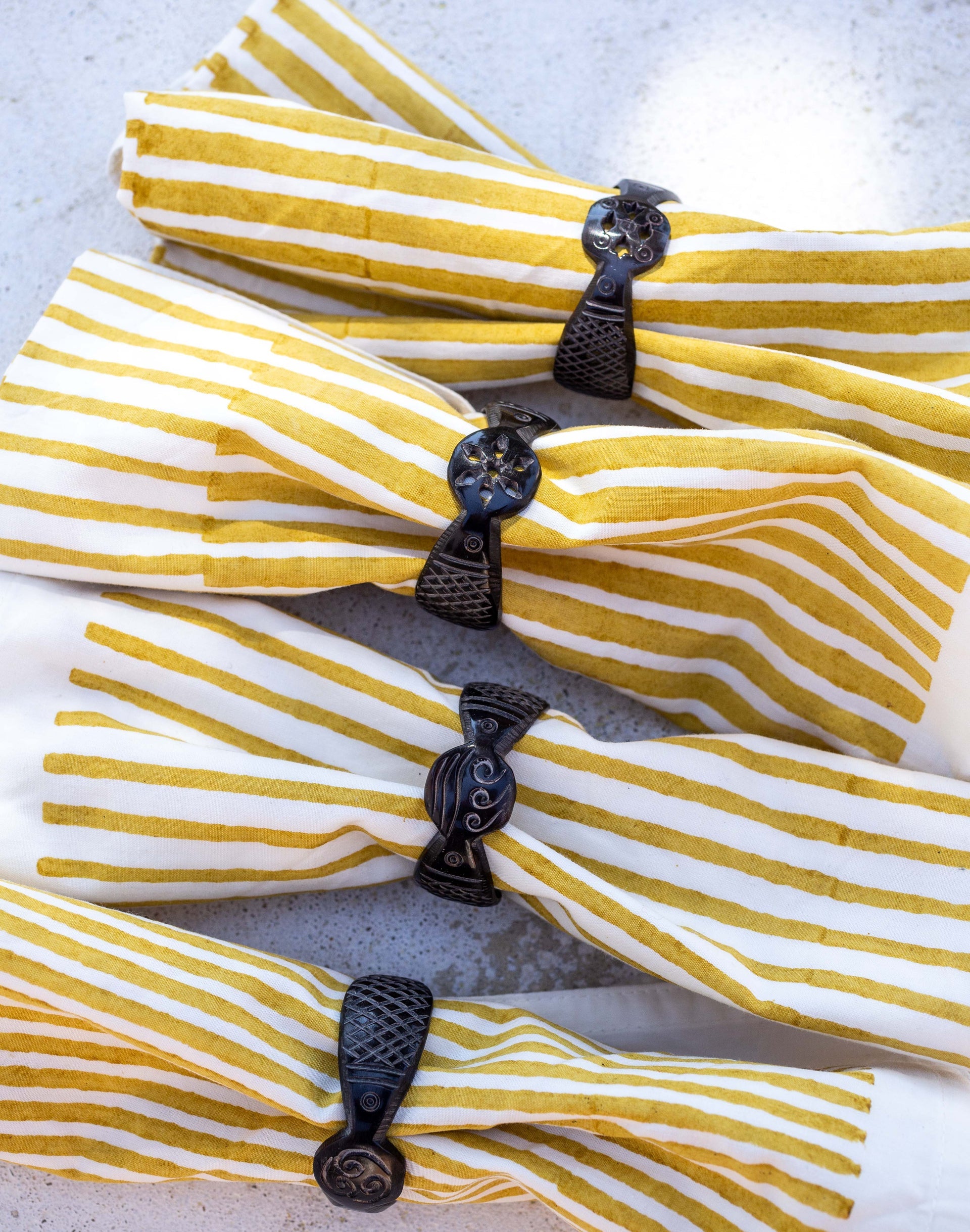 Striped napkins
