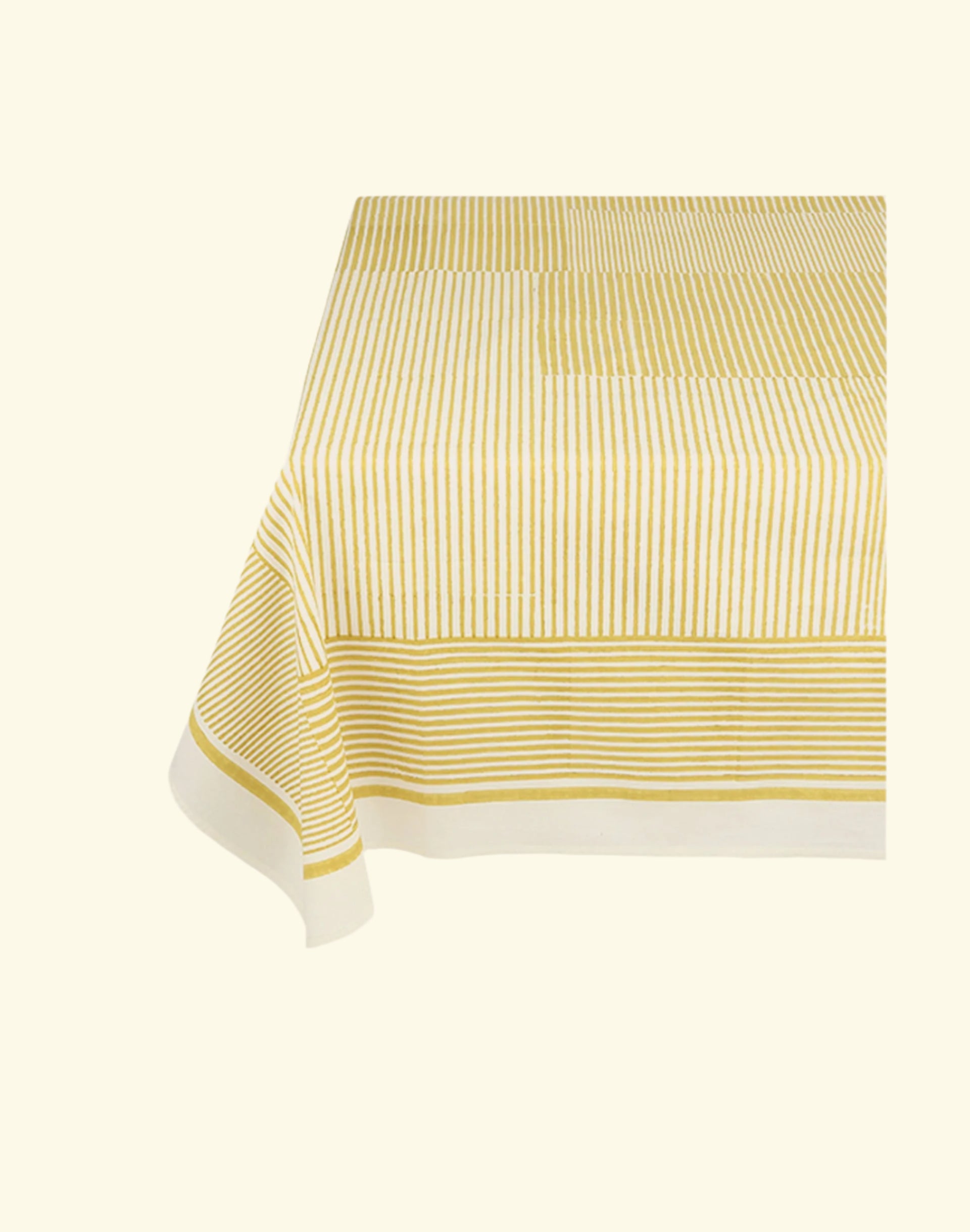 Striped tablecloth