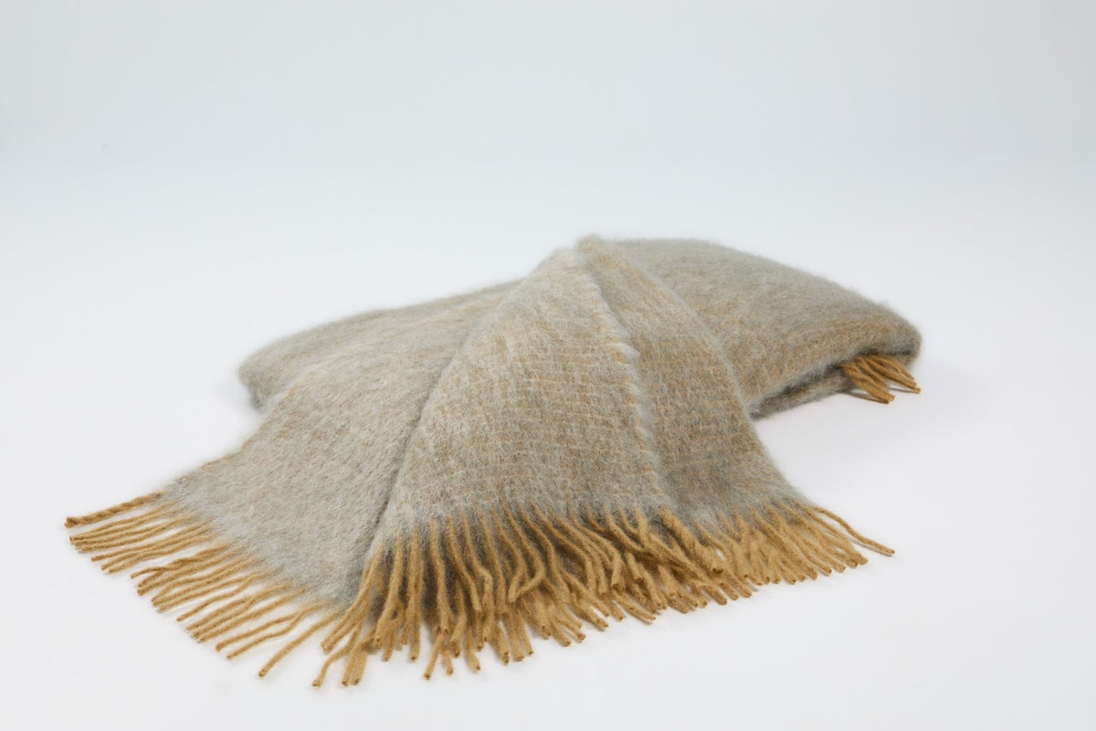 Mohair mix blanket in various colors