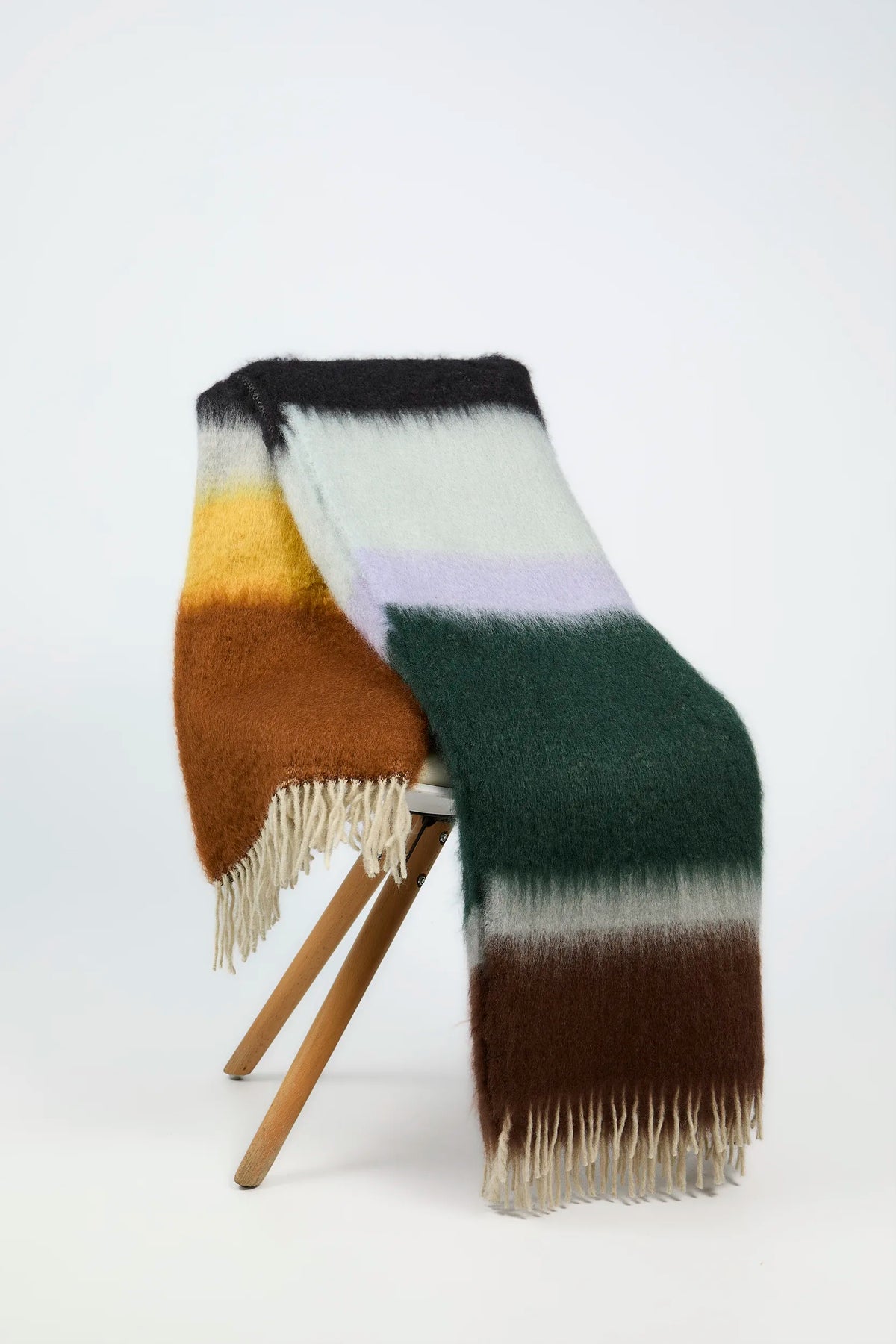 Mohair mix blanket in various colors