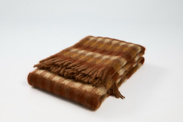 Mohair mix blanket in various colors