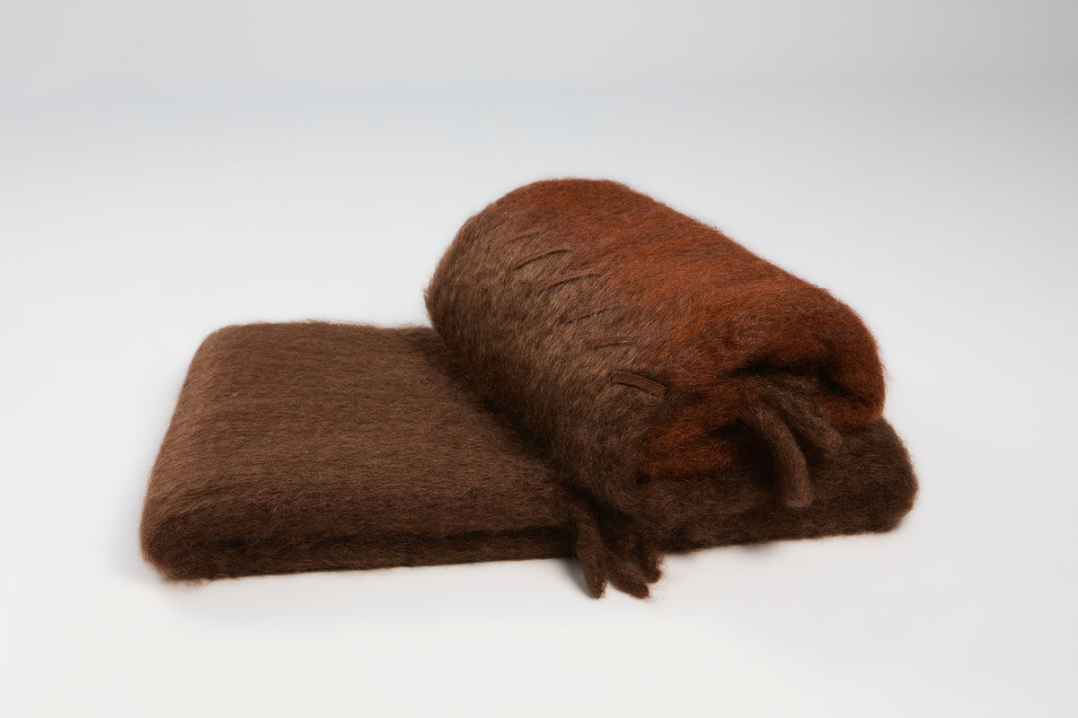Mohair mix blanket in various colors