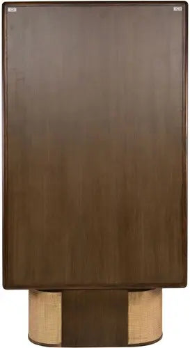 Schrank aus Rattan und Holz