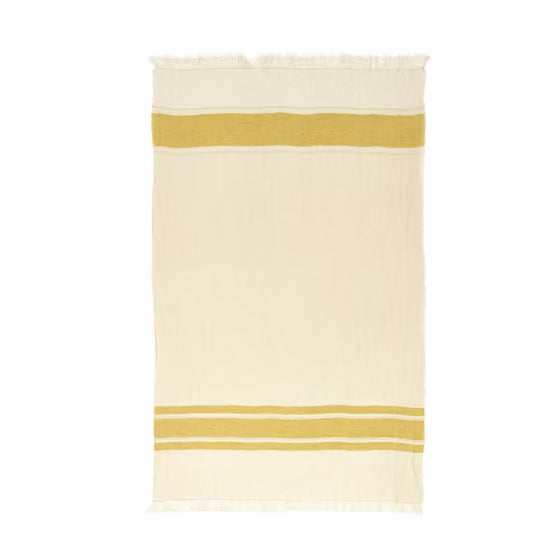 Gestreiftes Plaid „Mustard Stripe“ von Libeco